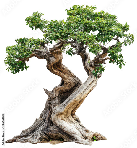 Mature bonsai tree, intricate form