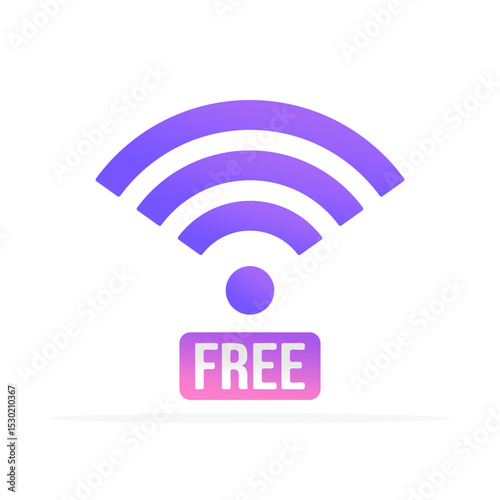 wi-fi symbol icon, colored flat vector. modern and minimalist design