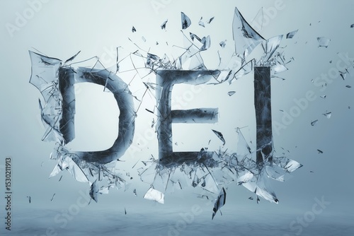 Shattered DEI Concept – Breaking Diversity, Equity, and Inclusion