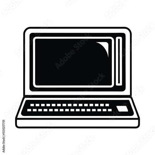 Vintage command line interface vector icon illustration