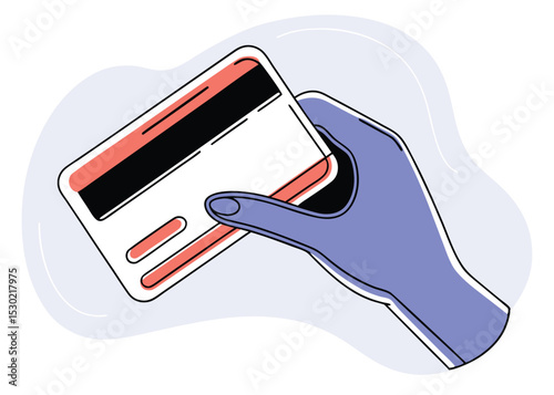  Hand Holding a Credit Card for Digital Payment