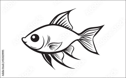 vector illustration of a fish