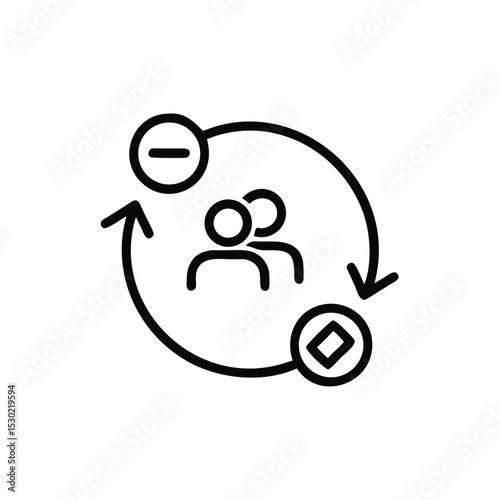 Circular habits tracking interface icon vector illustration