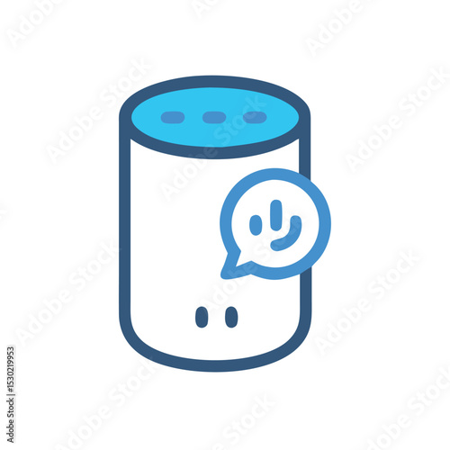 Smart assistant voice command bubble icon vector illustration