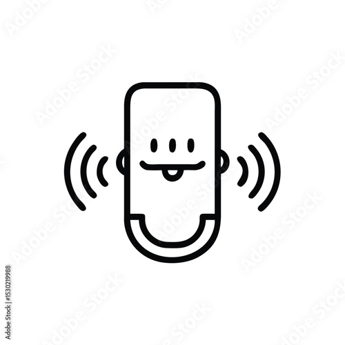 Voice assistant UI bubble icon vector illustration