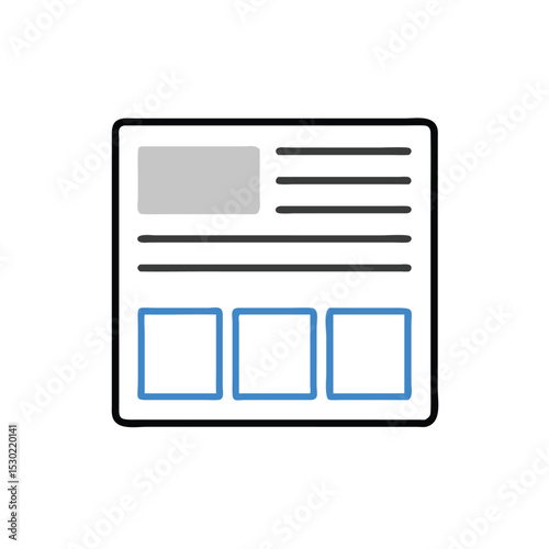 Interface layout UX planning icon vector illustration