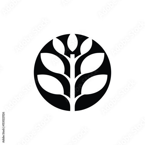 Seed evolving into a tree icon vector illustration
