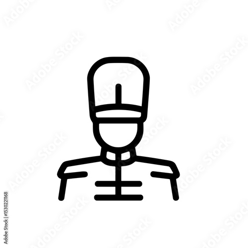 Outline Simple Band Major Costume Outline Illustration Icon