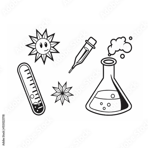 Educational Science Icons Set