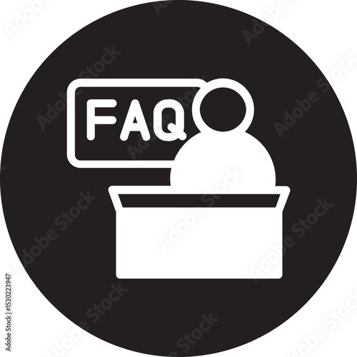 FAQ glyph icon
