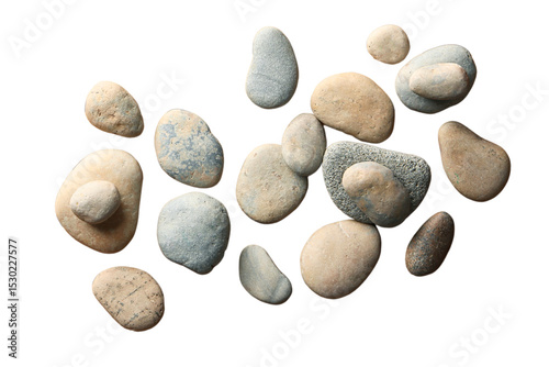 Wallpaper Mural Smooth stones on a white background, isolated on white, PNG Torontodigital.ca