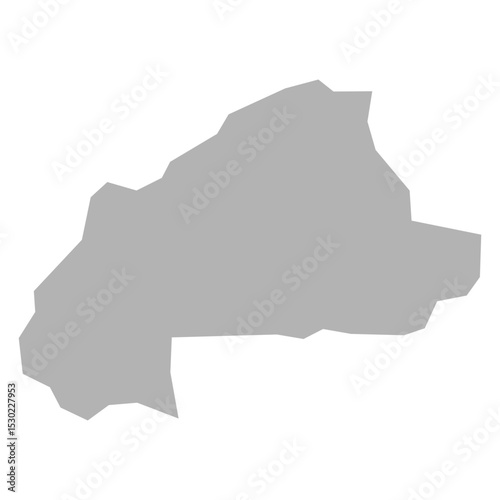 map of Burkina-Faso shadow