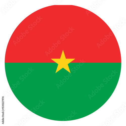 flag of Burkina-Faso circle