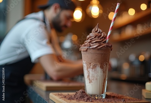 Chef makes specialty drinks