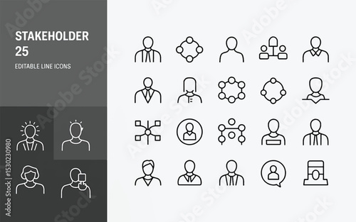 Stakeholder Line Editable Icons set. Vector illustration in modern thin line style of business related icons (4)_traced