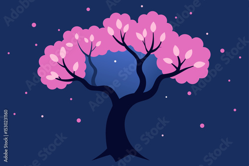 vector illustration of an abstract tree