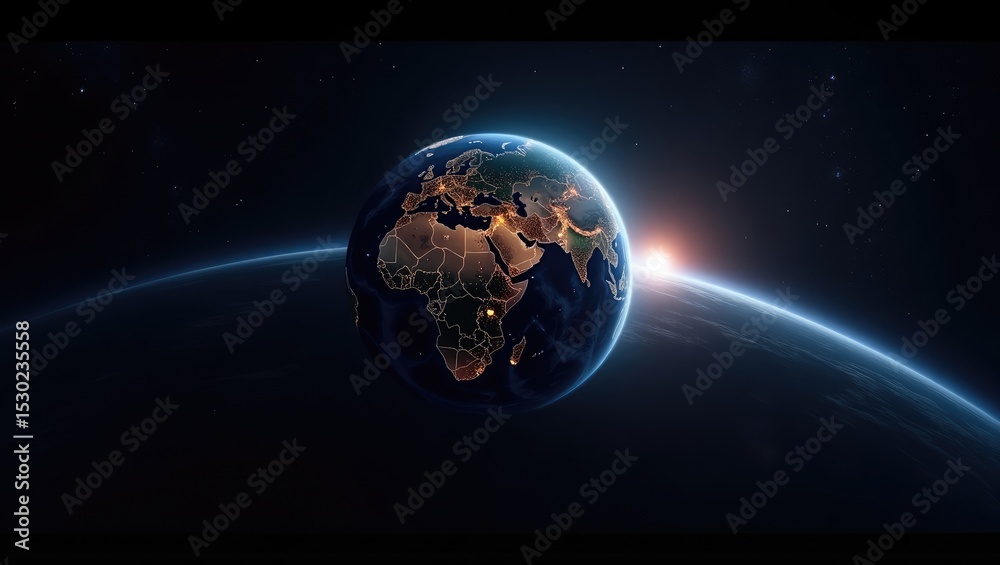 Fototapeta premium earth and sun