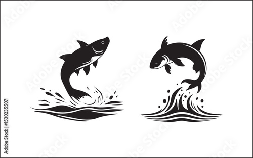 fishing silhouette of a man with a boat
