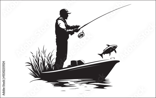fisherman with fishing rod
