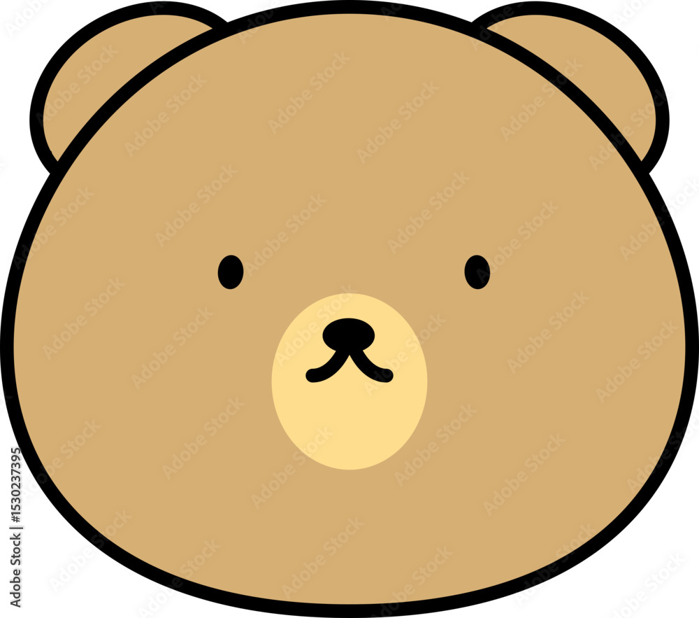 Fototapeta premium Cute Animal Outlined Illustration Element