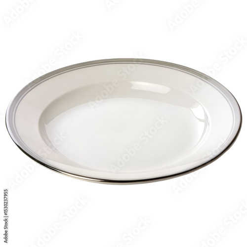 modern shallow plate isolated on transparent background Generative Ai.
