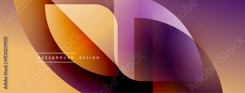 Abstract fluid shapes overlap, creating warm orange, purple gradients. Modern design element for backgrounds, banners, presentations.