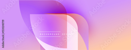 Abstract gradient background. Soft purple, pink hues blend smoothly. Overlapping shapes create dynamic visual effect. Minimalist design.