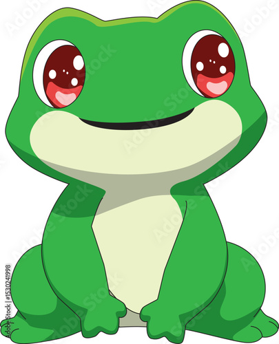 Happy Frog Cartoon Animal Vector