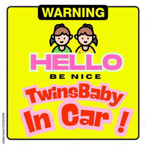 Twins Baby in car 12