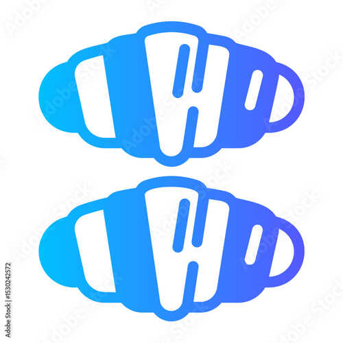 croissant gradient icon