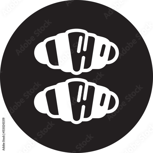 croissant glyph icon