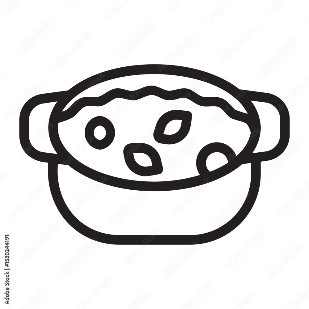 Obraz premium minestrone line icon