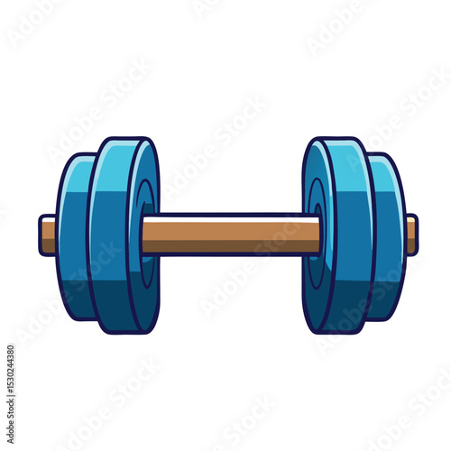 Colorful dumbbell illustration vector isolated on white background suitable for fitness and exercise
