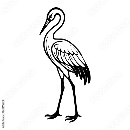 elegant Japanese crane design