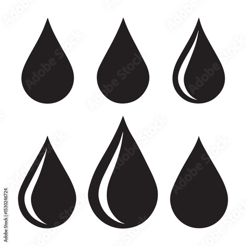 water icon silhouette vector illustration