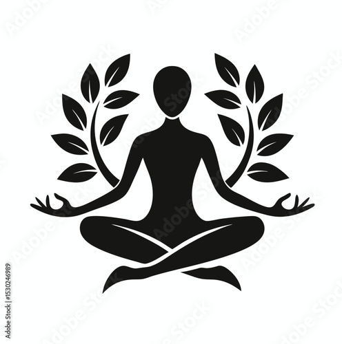 silhouette of yoga