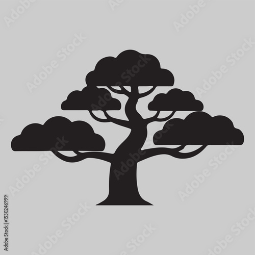Silhouette of a Mighty Tree