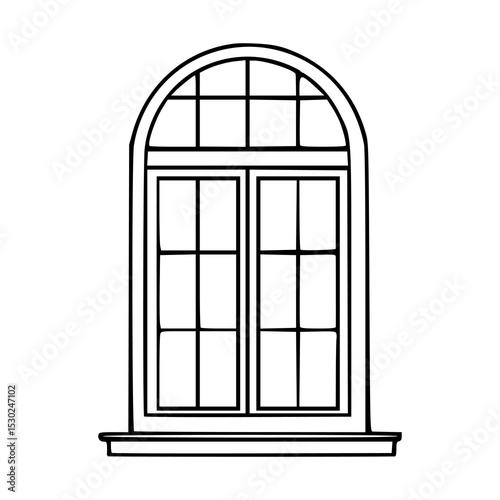 elegant old world window frame