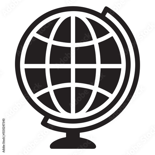 Globe Icon vector illustration, Go to web symbol icon, www symbol, Web icon, website, homepage icon set, earth clip art, globe symbol isolated white background