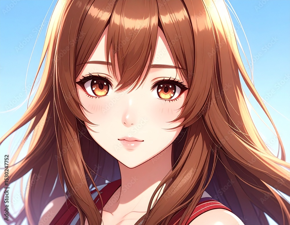 Obraz premium 日本人女性のアニメキャラクター
