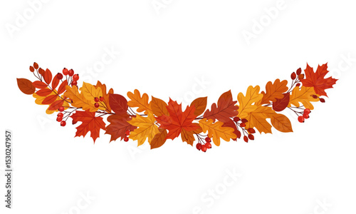 autumn leaves isolated on white