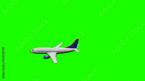 Wallpaper Mural Airplane flying animation on green screen background, Chroma key Torontodigital.ca