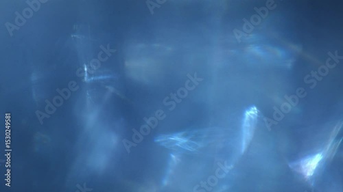 Abstract Blue Light Leaks Overlay Texture Background Design Digital Art Glowing Shimmering Bokeh 