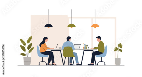 Collaborative Workspace: Teamwork and Productivity in a Modern Office