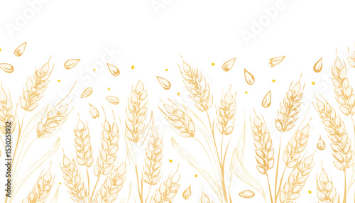 wheat background vector illustration