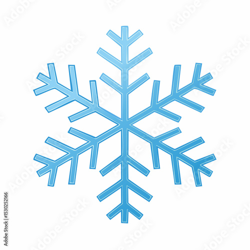 A stylized, light-blue snowflake design against a white background.