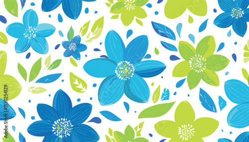 seamless pattern with flowers