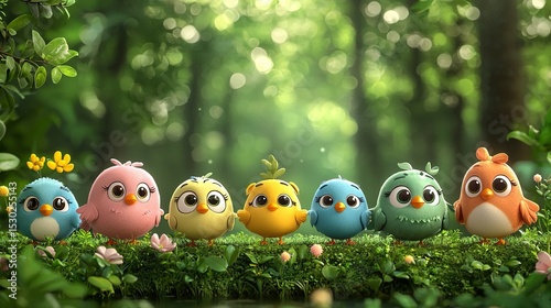 Cute Adorable Animals Collection: Cartoon Illustration Style Kittens Puppies Rabbits Pandas & More, Perfect for Children's Books, Wallpapers, Posters, Phone Backgrounds & Decorative Design Elements