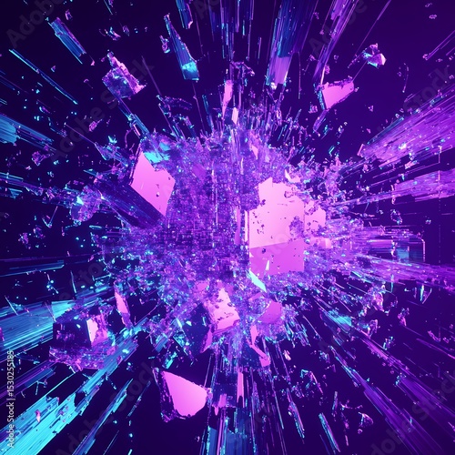 Bright fiber optic light spots illuminate an abstract blue technology background, creating a futuristic glowing design