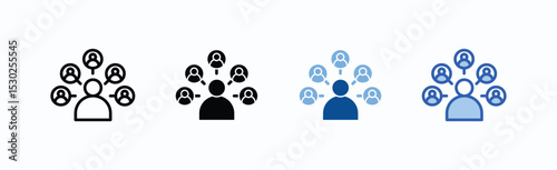 Leader icon sheet multiple style collection isolated vector